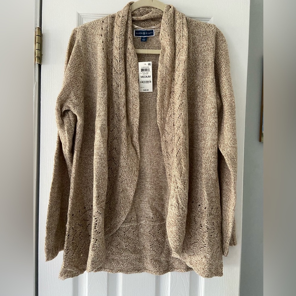 Tan/brown cardigan sweater